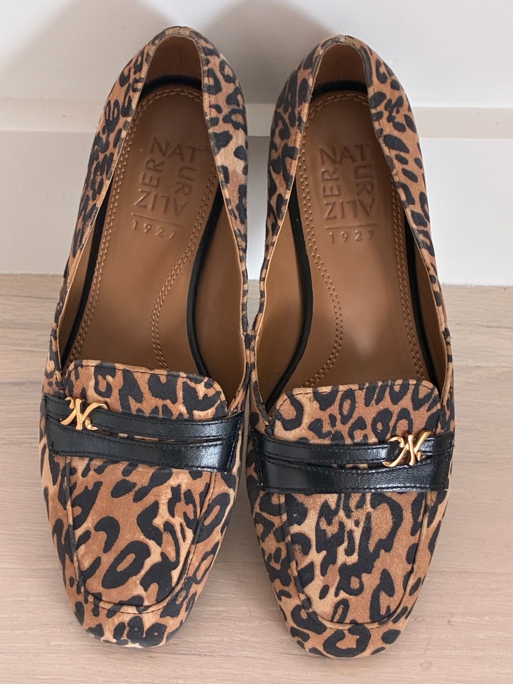 Naturalizer Leopard Print Loafers in Tan/Black
